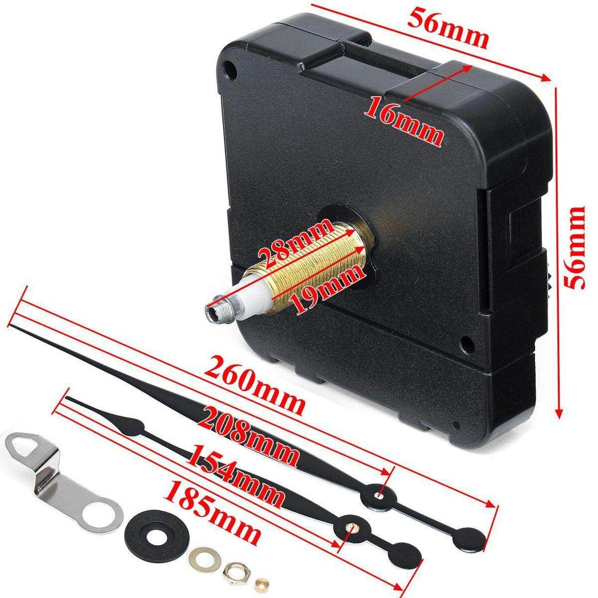 5Pcs High Torque Quartz Controlled Clock Movement Mechanism Kit Long Shaft Hand