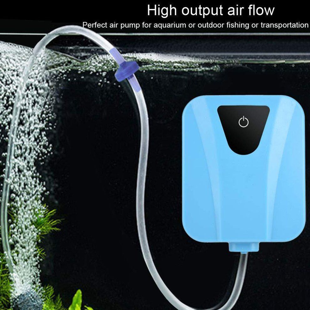 Energy-saving Aquarium Airpump Solar Powered Oxygenator Water Oxygen Pump-blue-100*80*38mm