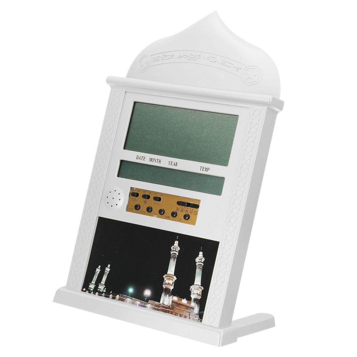 Digital Automatic Islamic Azan Muslim Prayer Wall Alarm Athan Table Clock Gift Gray