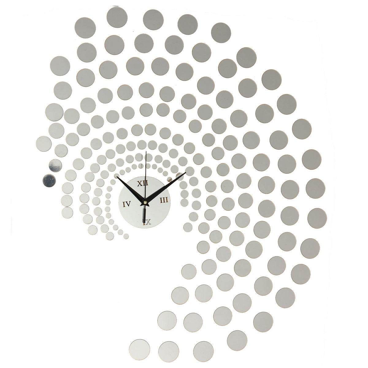 3D DIY Peacock Dot Sticker Mirror Elegant Wall Clock Sticker Home Decoration