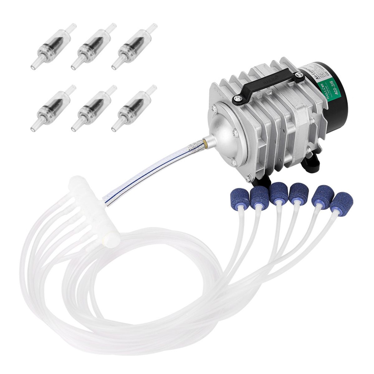 ACO318 HAILEA Commercial Air Pump 45W Single Outlet 6 Valve