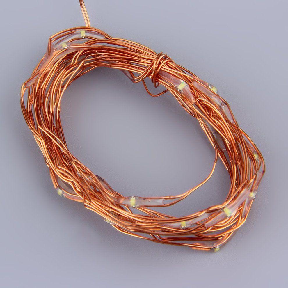 2m 20 LEDs Button Battery Operated LED Copper Wire String Fairy Lights Party Colorful