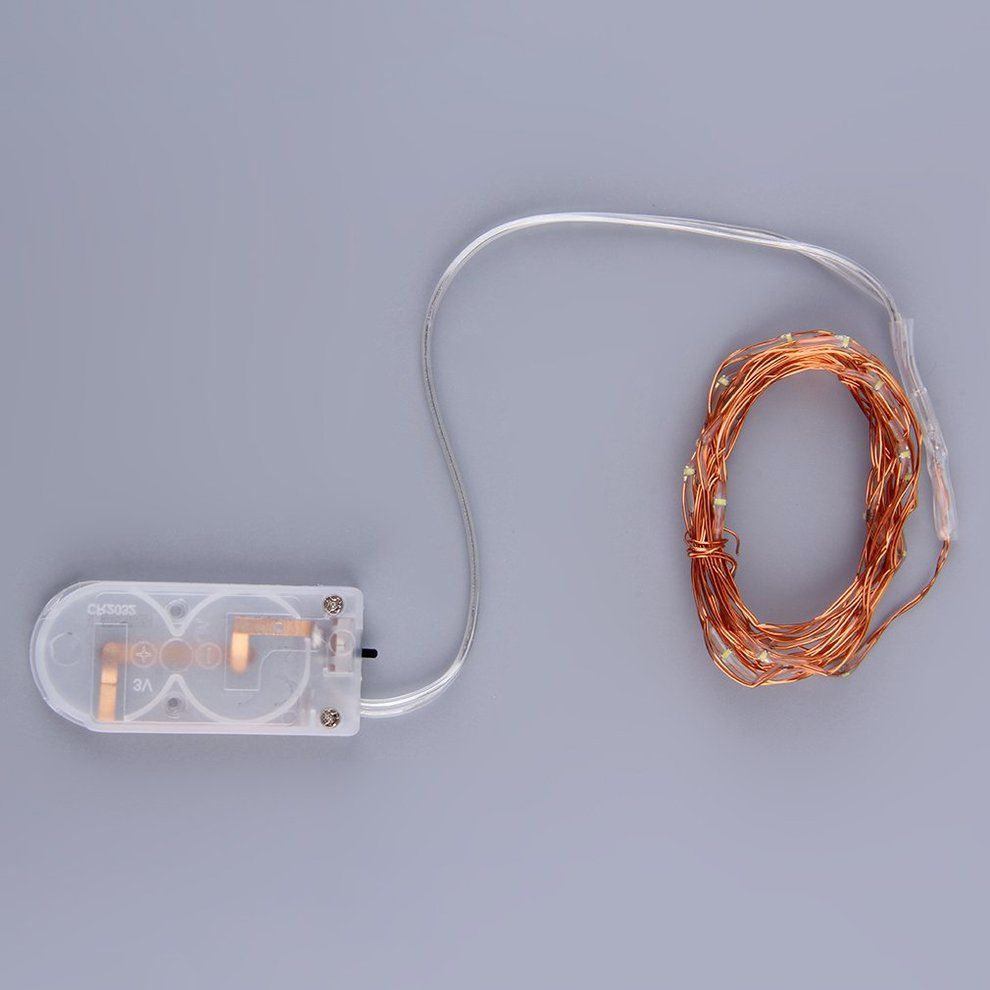 2m 20 LEDs Button Battery Operated LED Copper Wire String Fairy Lights Party Colorful