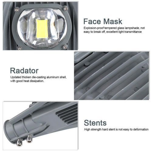 Hot LED Road Street Flood Light Lamp For Outdoor Garden Yard Lamp Lighting 85-265V (50W  White)