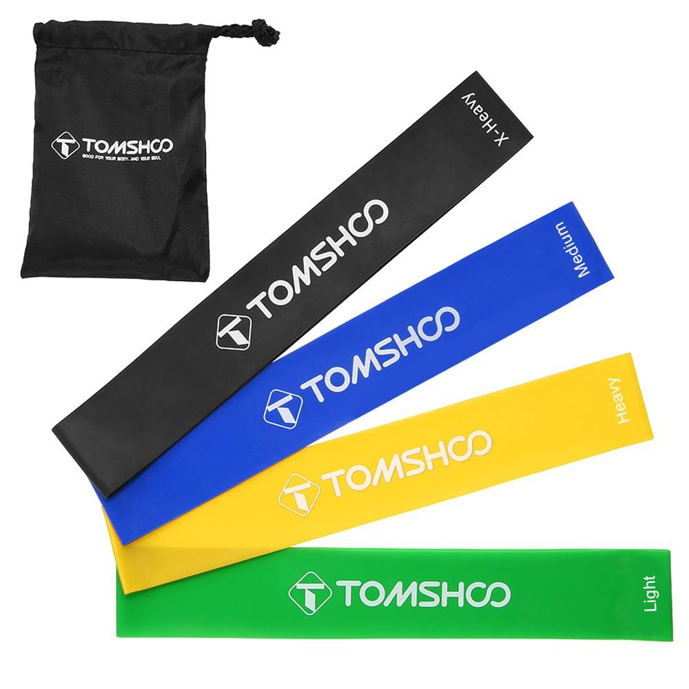 TOMSHOO 17Pcs Resistance Bands Set Workout Fintess Exercise Rehab Bands Loop Bands Tube Bands Door Anchor Ankle Straps Cushioned Handles with Carry Bags for Home Gym Travel