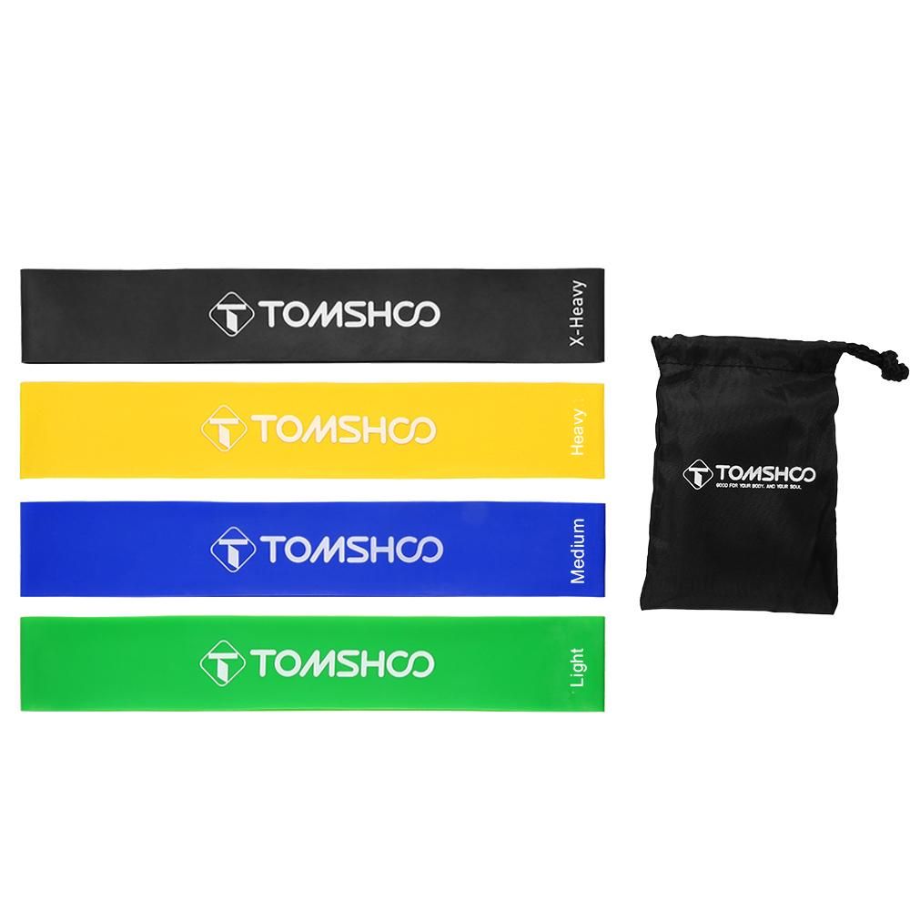 TOMSHOO 17Pcs Resistance Bands Set Workout Fintess Exercise Rehab Bands Loop Bands Tube Bands Door Anchor Ankle Straps Cushioned Handles with Carry Bags for Home Gym Travel