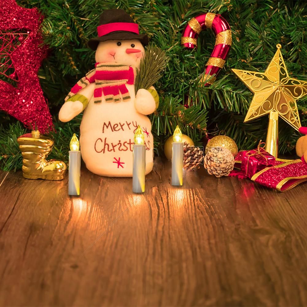 20 PCS Flameless Candles with Remote Control Realistic Warm White LED Candles Battery Powered Christmas Tree Flickering Taper Candle Lights with Clips for Wedding Party Decoration