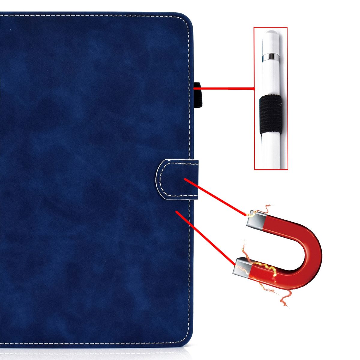 For Samsung Galaxy Tab A7 Lite T220 Leather Case (Blue)