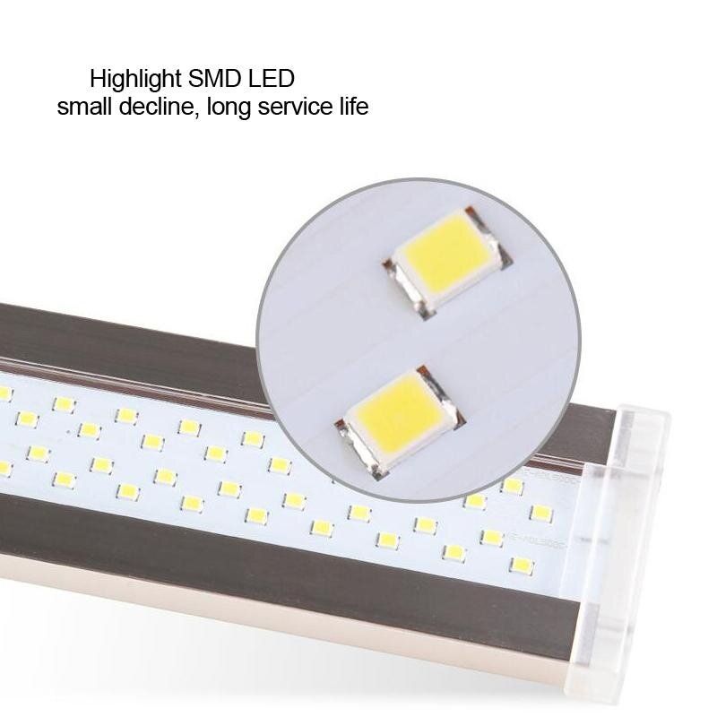 28-75cm 12W/14W/24W LED Aquarium Fish Tank Lighting Bar Lamp White 7500K 220V 400C