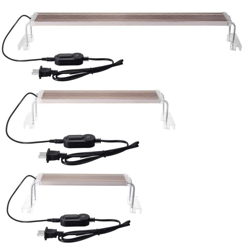 28-75cm 12W/14W/24W LED Aquarium Fish Tank Lighting Bar Lamp White 7500K 220V 400C