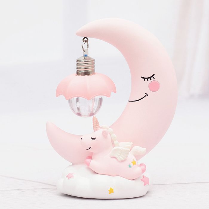 2022 Original Moon Resin Cartoon Romantic Bedroom Decor Night Lamp Baby Kids Birthday Xmas Gift