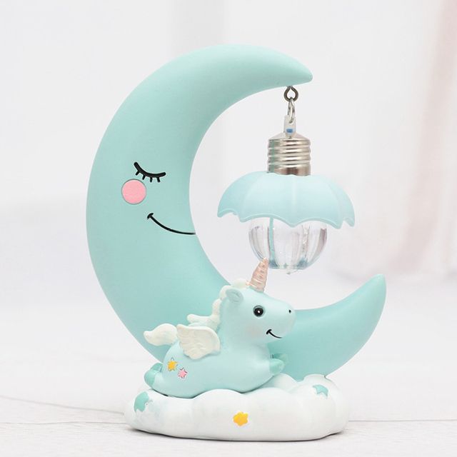 2022 Original Moon Resin Cartoon Romantic Bedroom Decor Night Lamp Baby Kids Birthday Xmas Gift