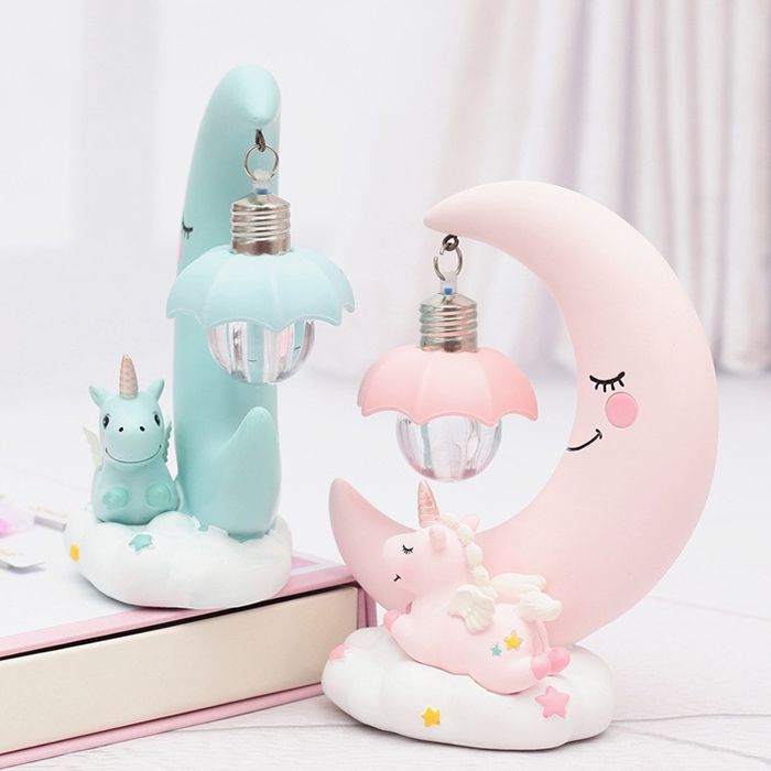 2022 Original Moon Resin Cartoon Romantic Bedroom Decor Night Lamp Baby Kids Birthday Xmas Gift