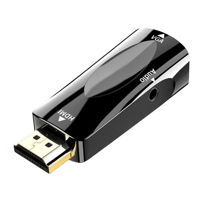 Mini   To VGA Adapter Easy To Use For Desktop PC Monitor Black