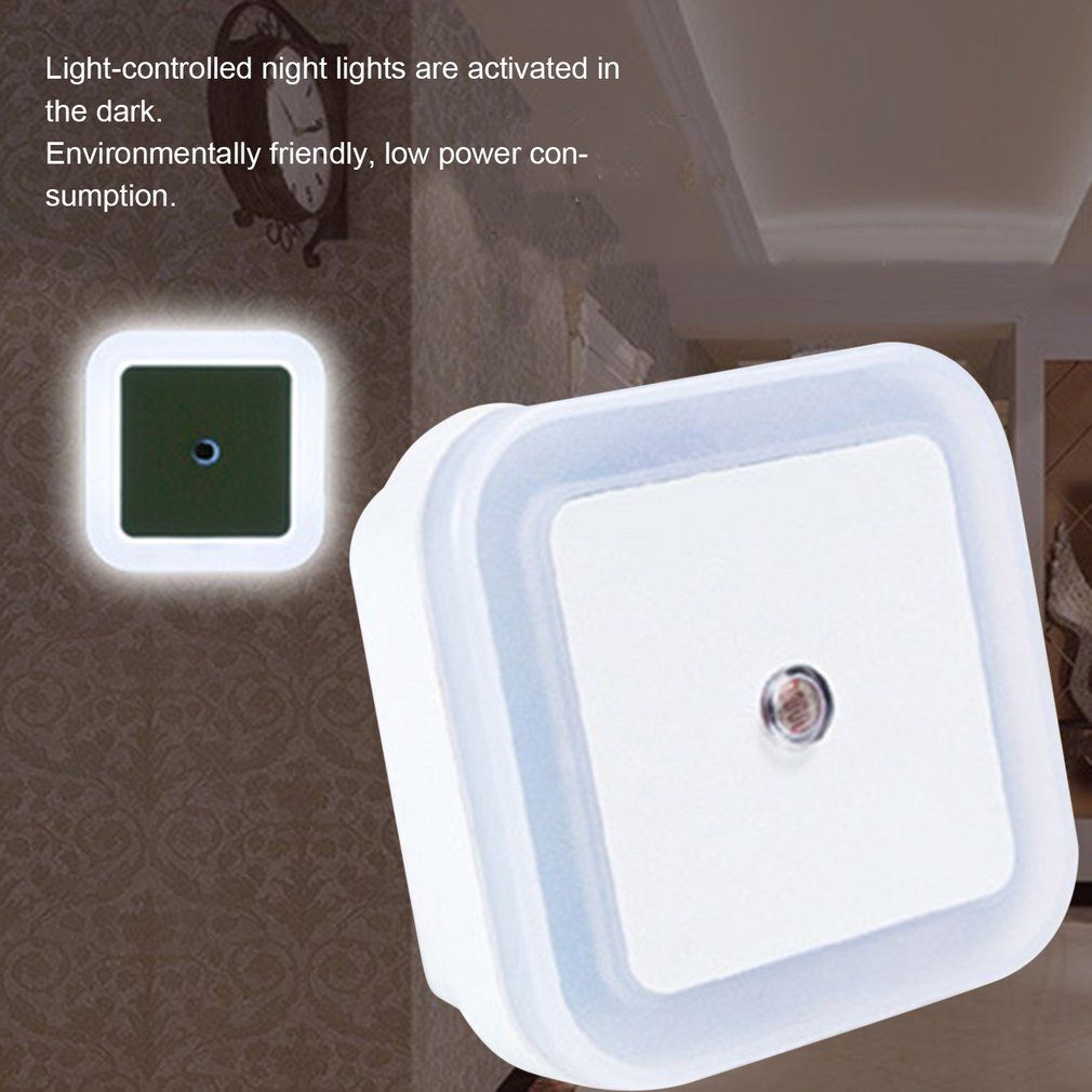 Intelligent LED Induction Lamp Square Shape Wall Light Nightlight Bedroom-White