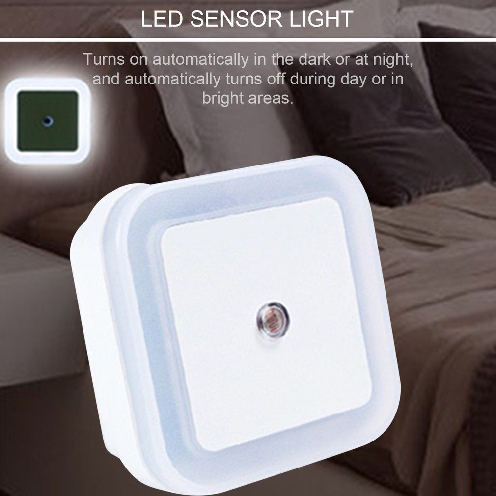 Intelligent LED Induction Lamp Square Shape Wall Light Nightlight Bedroom-White