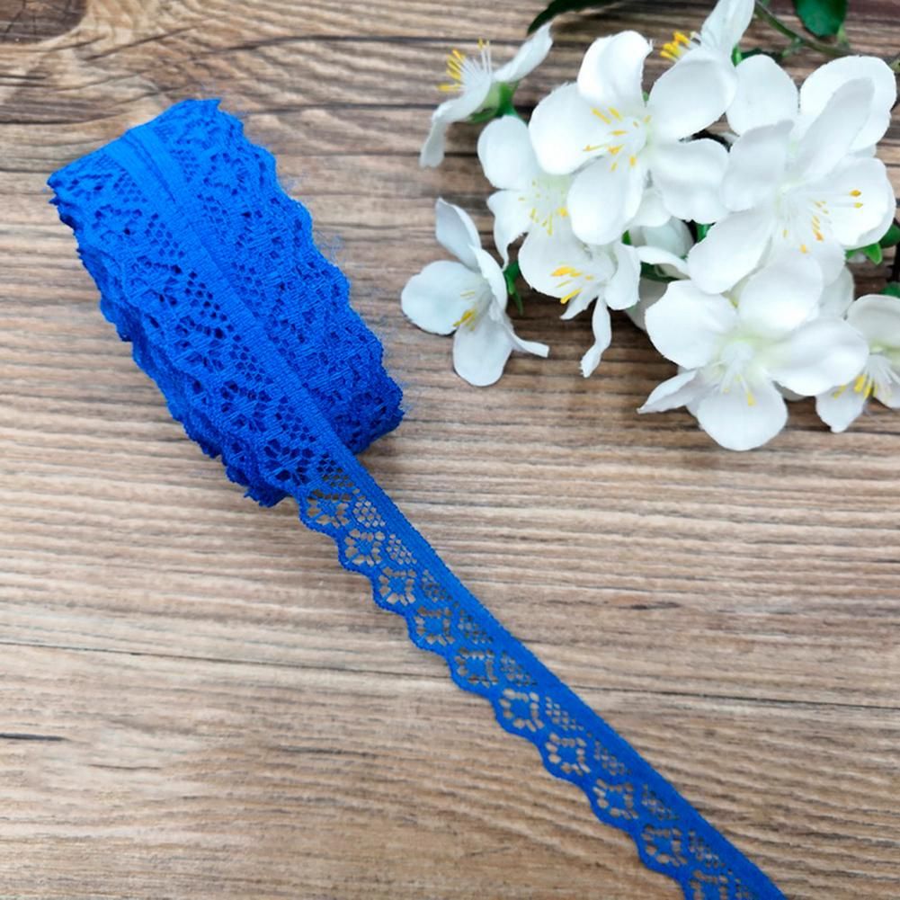 10 Yards Lace Ribbon 15mm Wide Trim DIY Fabric Wedding Decorative Sewing Rope-Navy