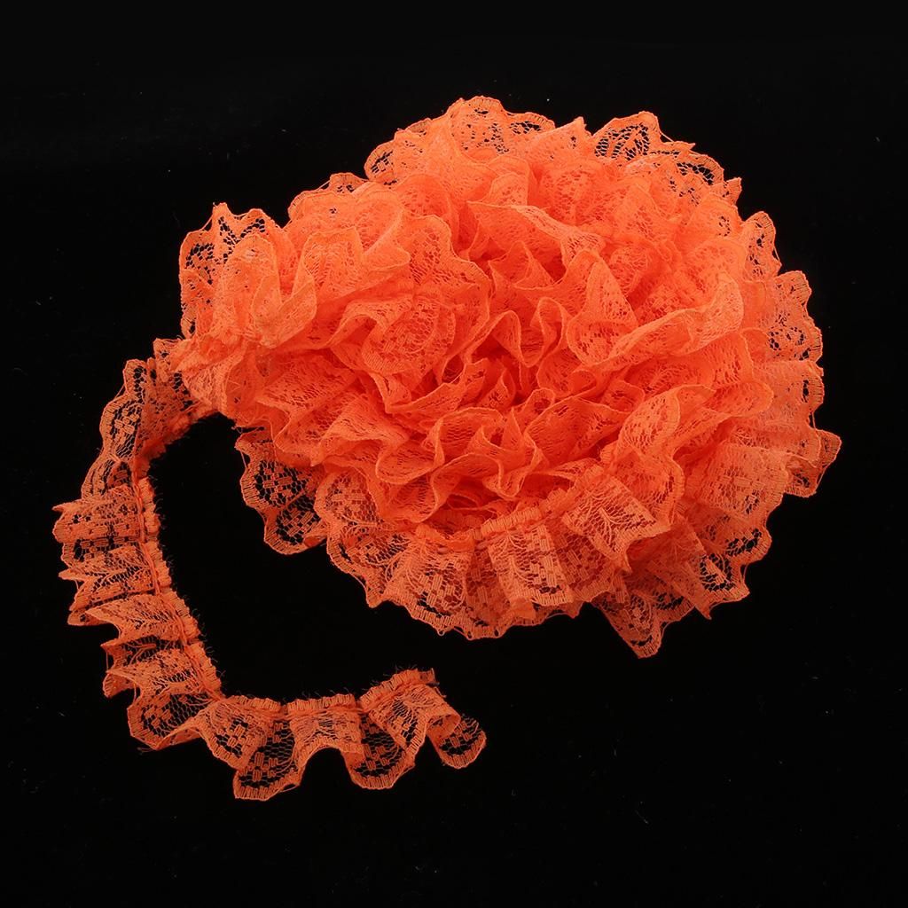 5 Yards Lace Trim Embroidered Water Soluble Ribbon Fabric Yellow