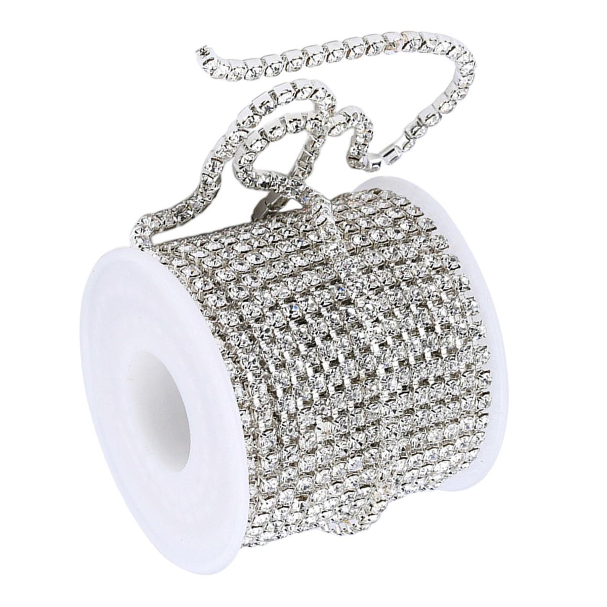 1 Roll 10 Yards Rhinestone Chain, Crystal Rhinestones