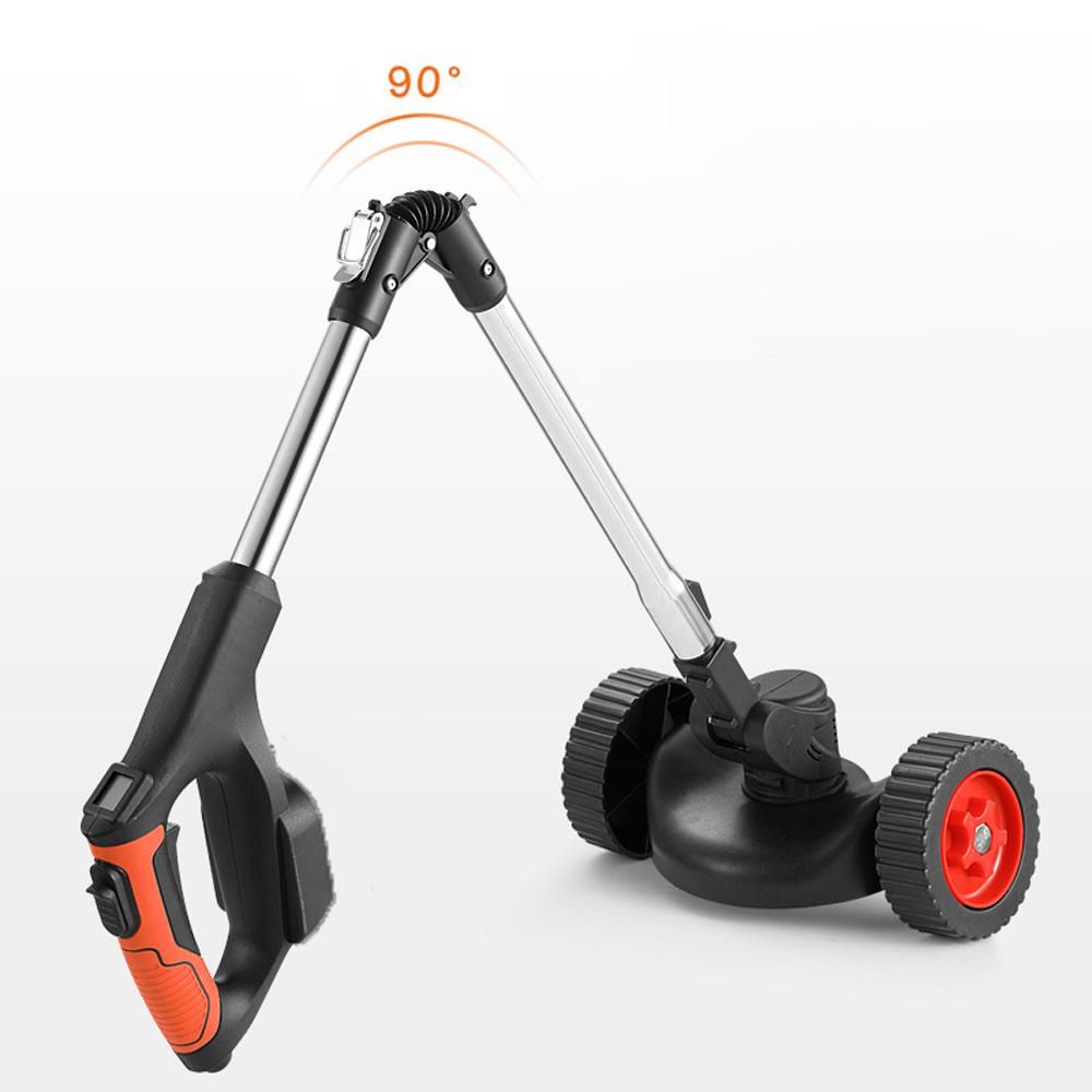 Household LED Digital Display Electric Lawn Mower Portable Cordless Grass Trimmer Home Garden Folding Trimming Pruning Machine