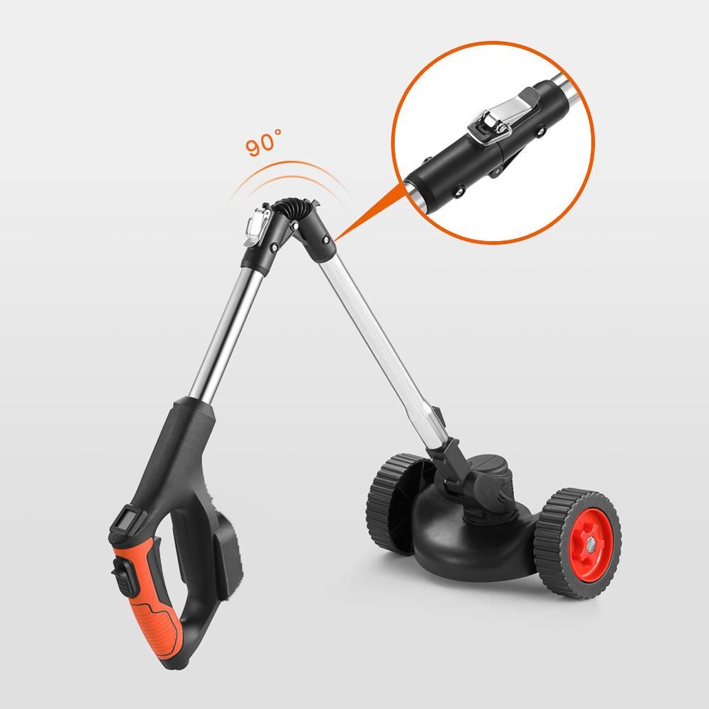 Household LED Digital Display Electric Lawn Mower Portable Cordless Grass Trimmer Home Garden Folding Trimming Pruning Machine