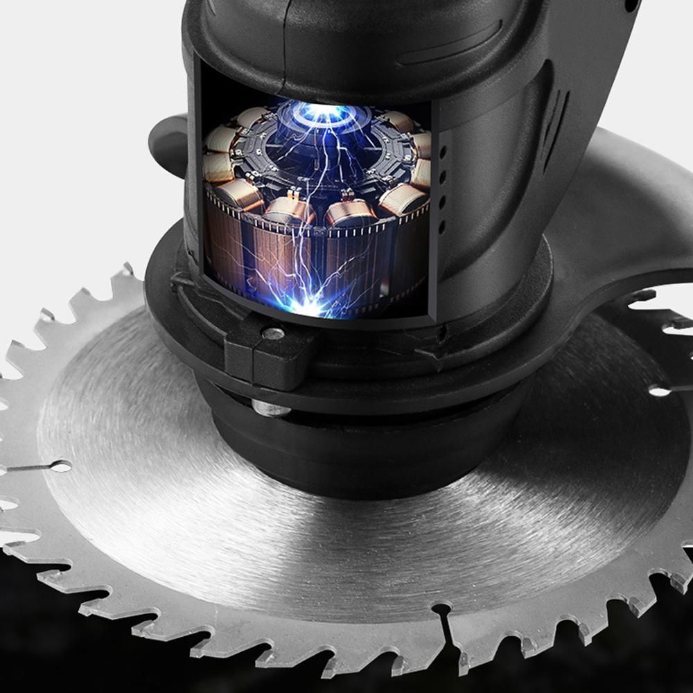 Household LED Digital Display Electric Lawn Mower Portable Cordless Grass Trimmer Home Garden Folding Trimming Pruning Machine