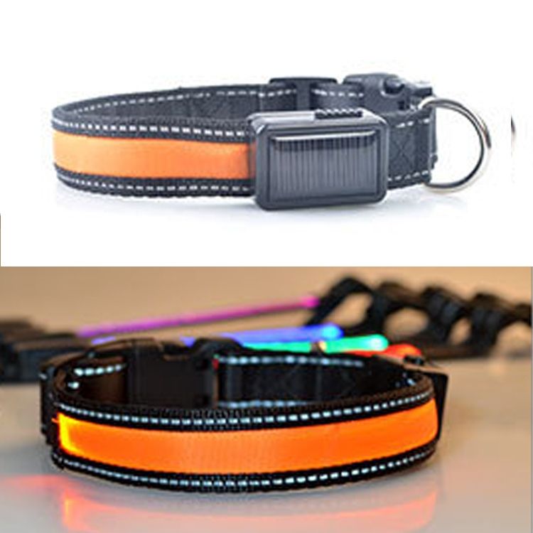 Pet Solar + USB Charging LED Light Collar