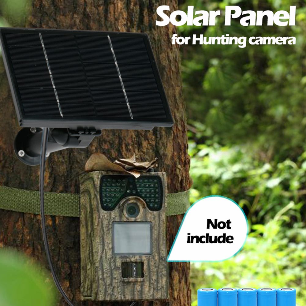 4W Waterproof IP66 Solar Panel Outdoor 2m Cable Charger USB TypeC 5V DC12V Powered Security WIFI Hunting Camera Or 4G Router
