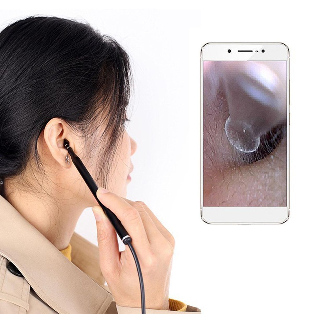 1 Set Borescope Camera Borescope Endoscope Camera Accessory Black
