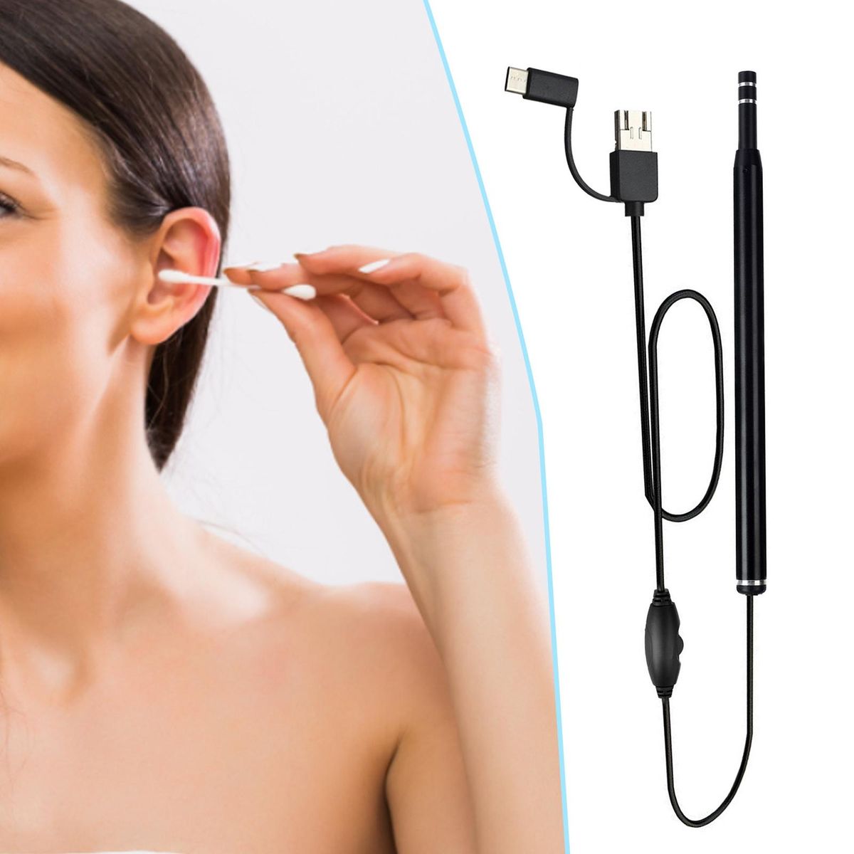 1 Set Borescope Camera Borescope Endoscope Camera Accessory Black