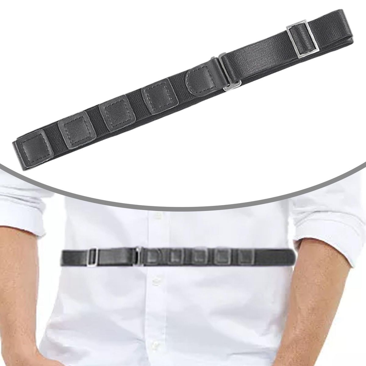 Shirt Stay Belt Adjustable Keeps Shirt Tucked In Wrinkle Proof Style B