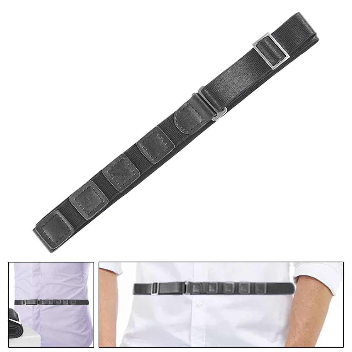 Shirt Stay Belt Adjustable Keeps Shirt Tucked In Wrinkle Proof Style B