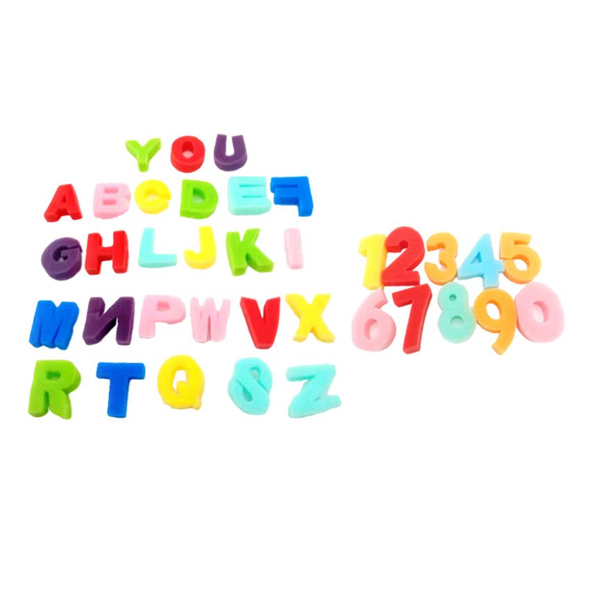 36 Pieces Alphabets Sponge Foam Painting Brush Kids