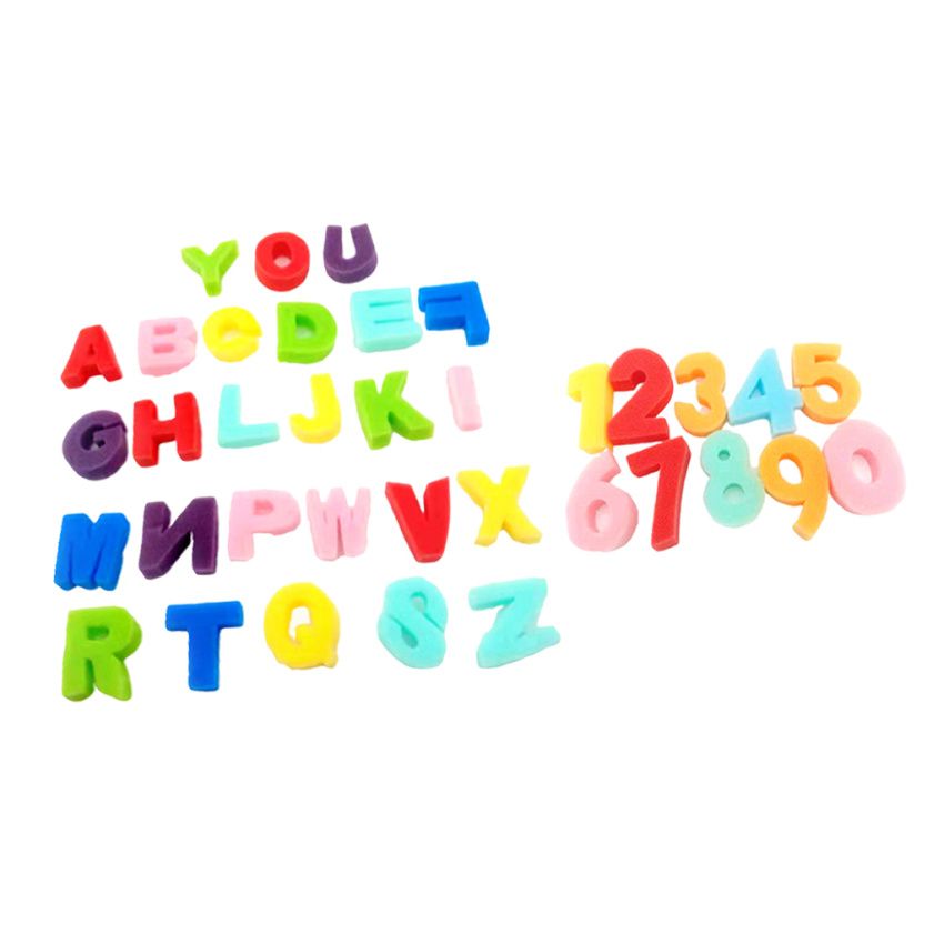 36 Pieces Alphabets Sponge Foam Painting Brush Kids