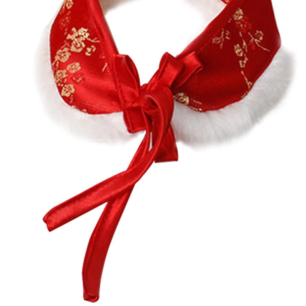2x Pet Cloak Shawl Bow Tie Puppy Clothing Kitten Adjustable Red Yellow