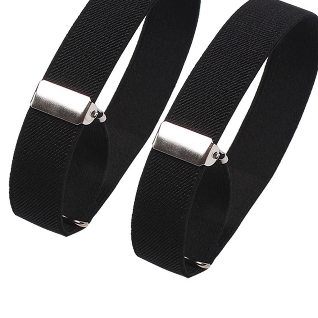 2Pcs Shirt Sleeve Holders Arm Bands Womens Wedding Sleeves Hold Black