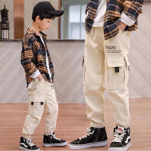 2 Pieces (Black+White)= 5999 Print Kids Boy Girls Children Pants Jeans Trousers