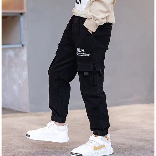 2 Pieces (Black+White)= 5999 Print Kids Boy Girls Children Pants Jeans Trousers