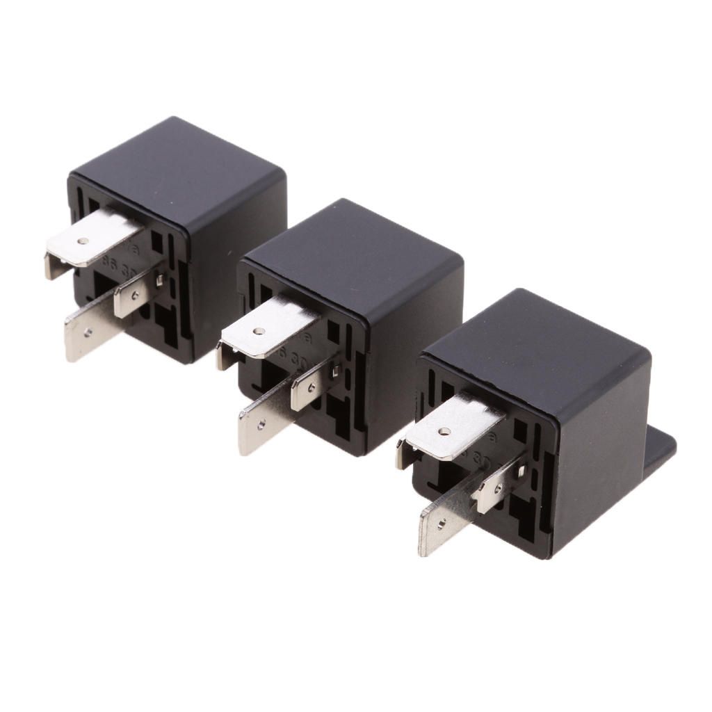 3PCS 24V 80A 4 Pin SPST Auto Vehicle Relay Normally Opener Changeover