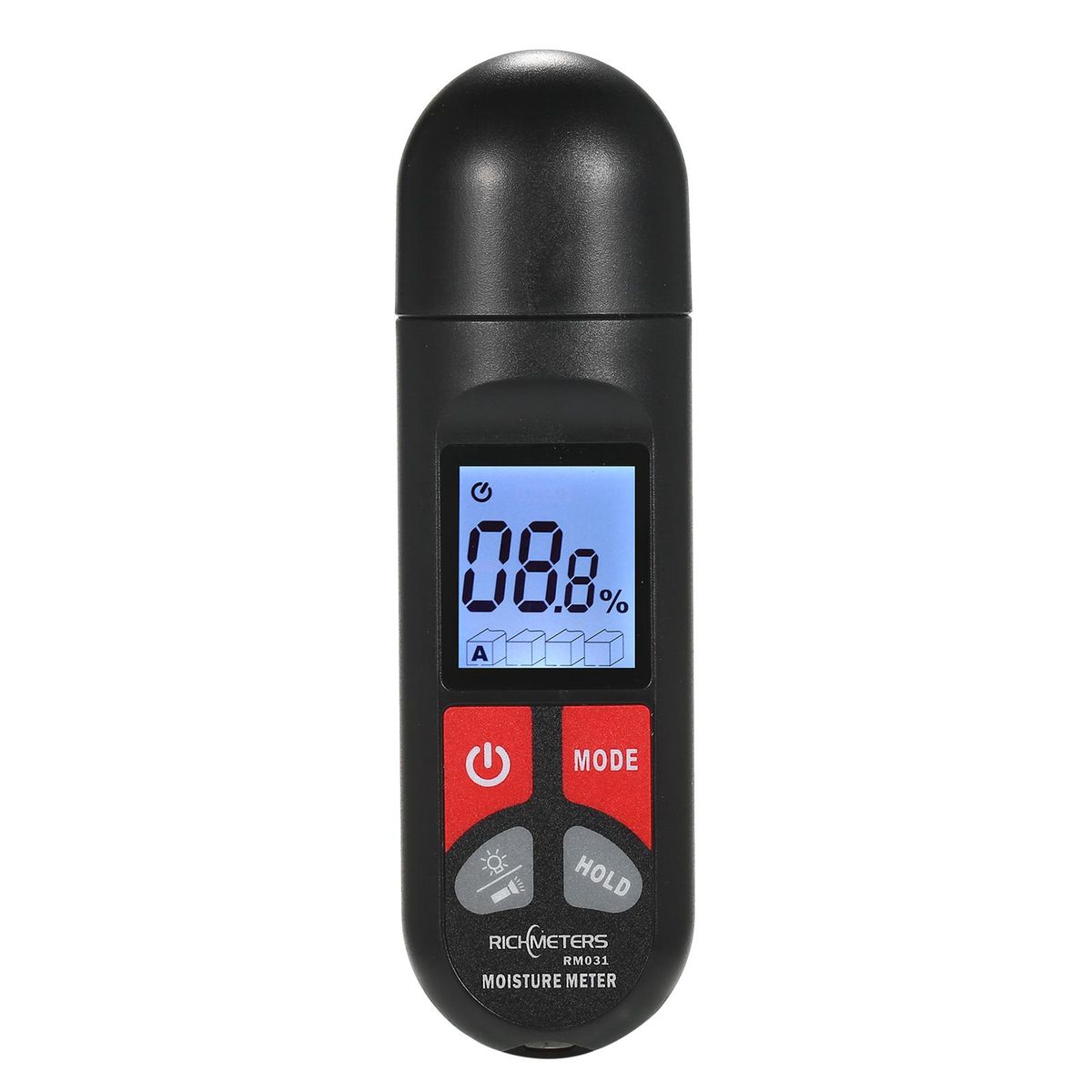 RICHMETERS RM031 Wood Moisture Tester Multifunctional Moisture Tester Dual-Needle Wood Humidity Tester