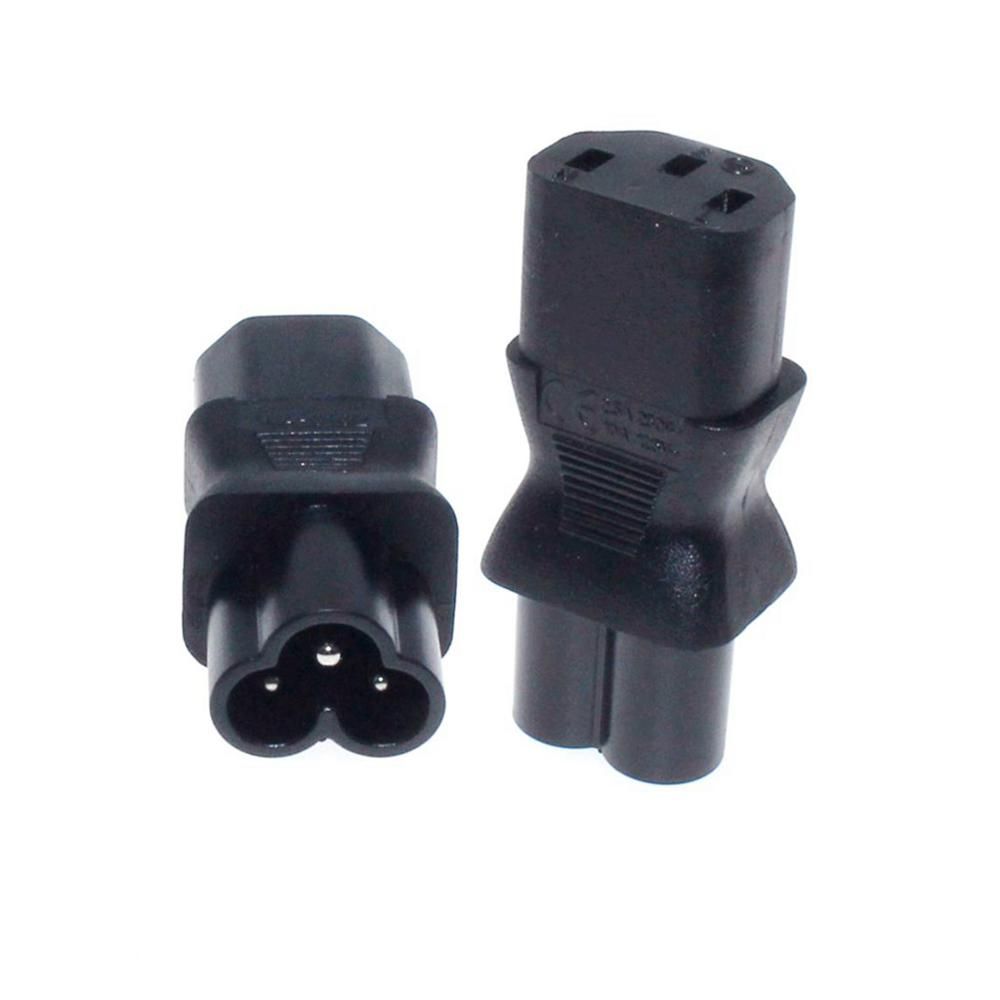 IEC 320 C13 3Pole Female To C6 Male AC Power Converter C13-C6 Adapter 10A 250V