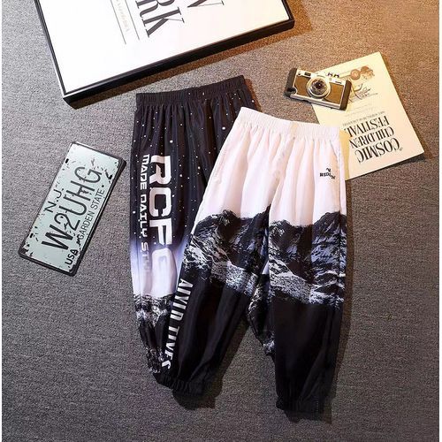 2 Pieces (Black+White)= 5999 3D Print Kids Boy Girls Children Pants Jeans Trousers
