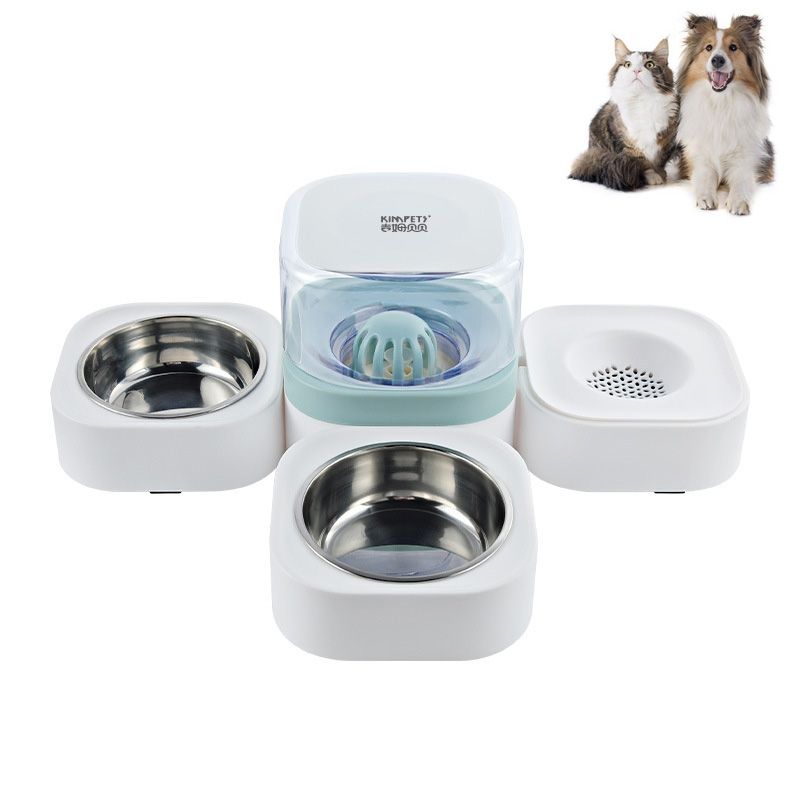 Pet Drinking Fountain Pet Drinking Fountain, Specification: Double Bowls (Green)