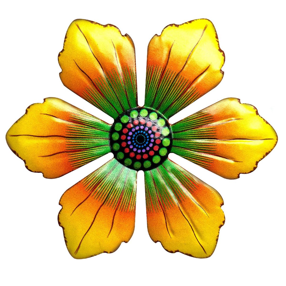 Wall Decor Three-dimensional Metal Ornament Wall Decor Yellow