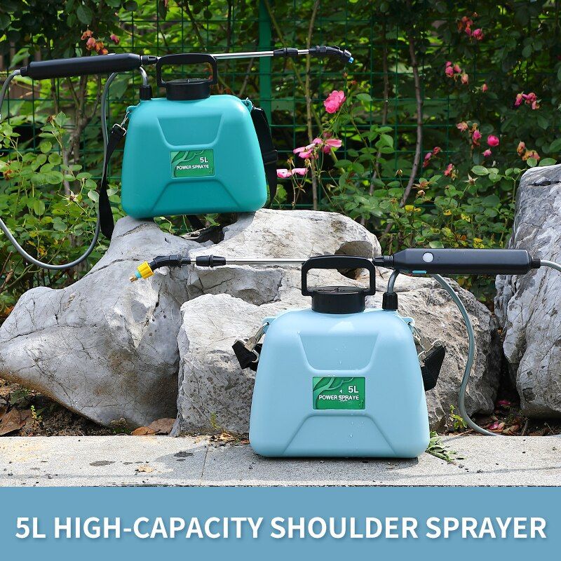 5L Electric Sprayer Garden Automatic Atomizing USB Rechargeable Plant Sprayer Spray Bottle Sprinkler Garden Irrigation Blue