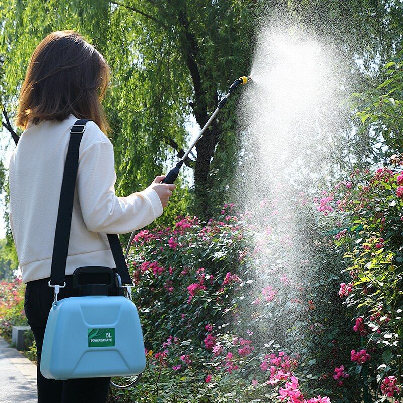 5L Electric Sprayer Garden Automatic Atomizing USB Rechargeable Plant Sprayer Spray Bottle Sprinkler Garden Irrigation Blue