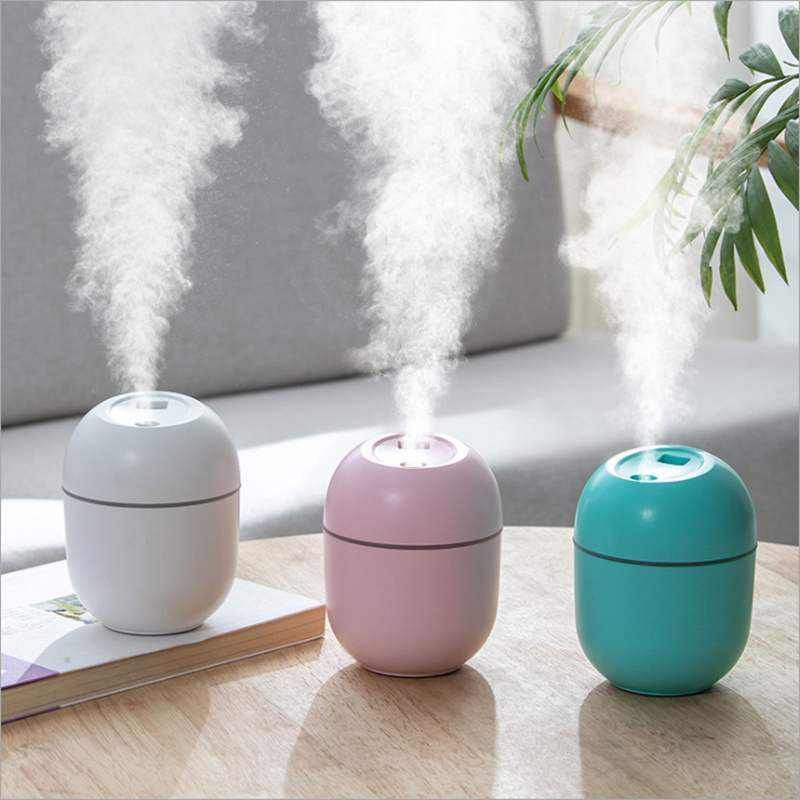 Mini  Humidifier 220ml Small  Diffuser LED Light  Pink