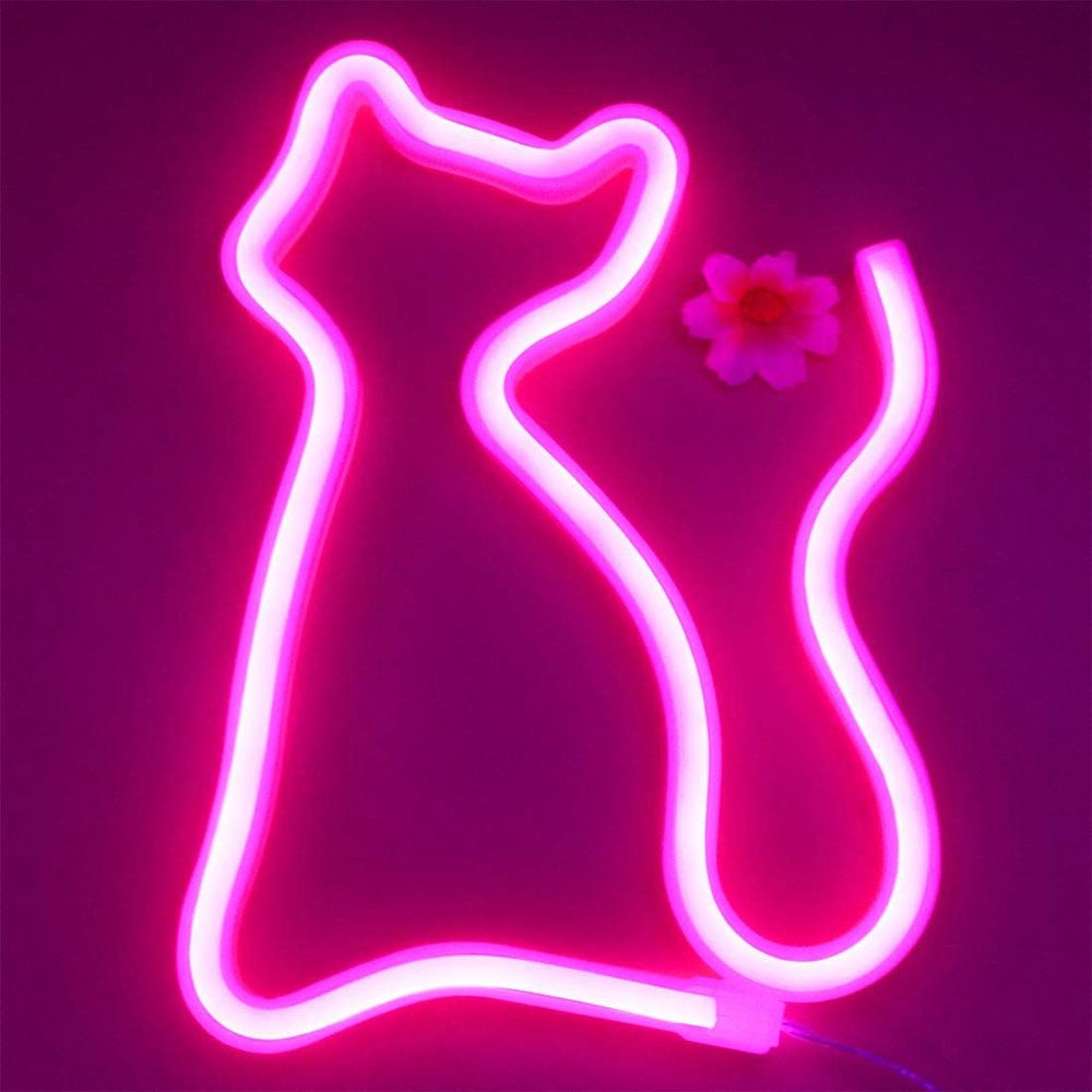 Music Cat Sign Lights For Bedroom Wall Decor USB Or Battery