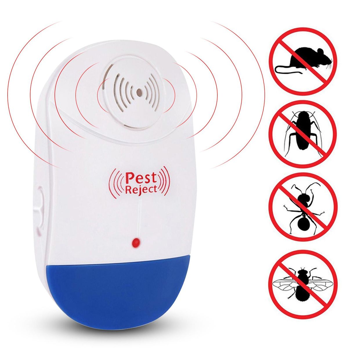 1 Pack Upgrade Pest Repeller Plug-in Pest Control Reject Anti Mice, Mosquitos, Insects, Bugs, Ants, Spiders, Roaches, Rodents, Rats for Indoor use