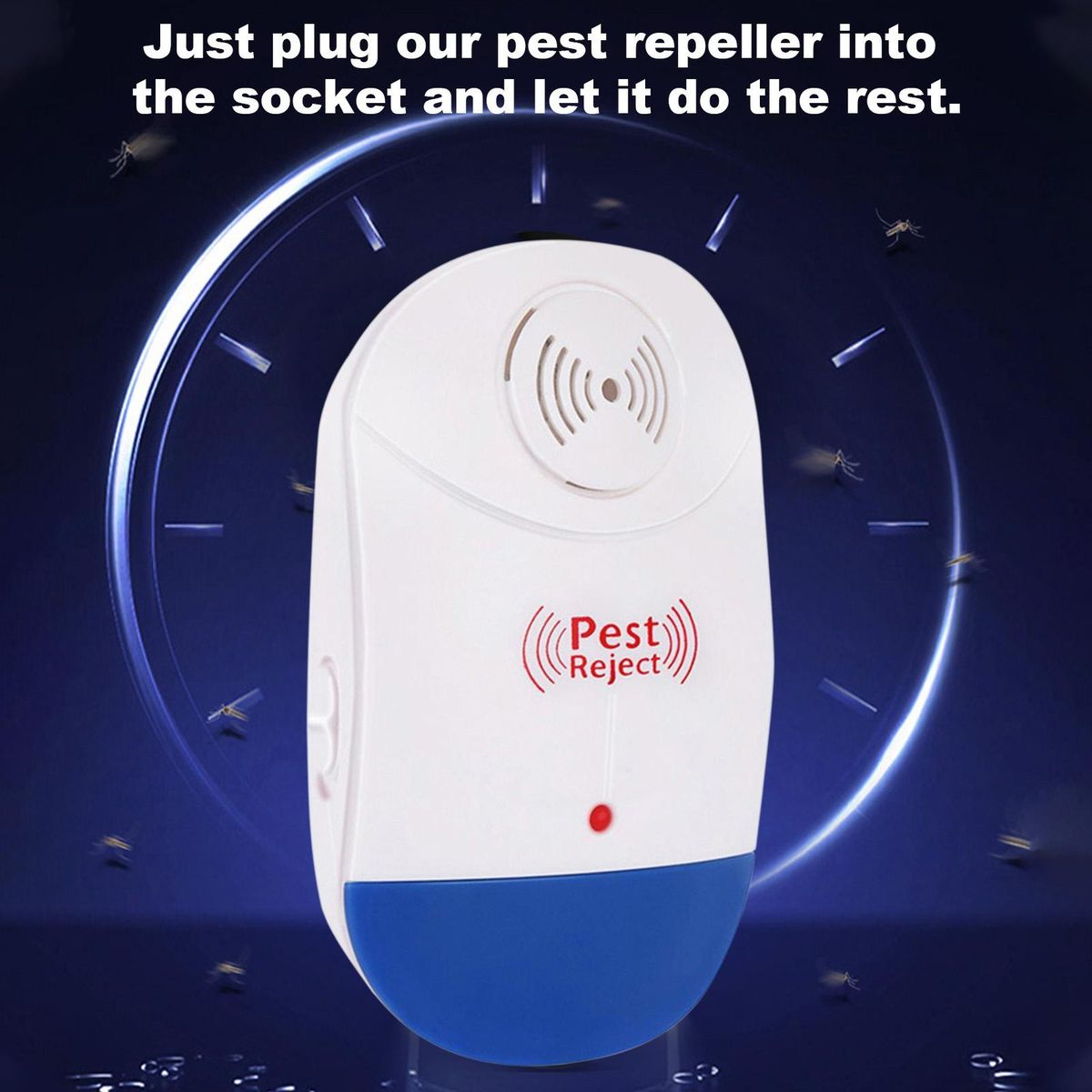 1 Pack Upgrade Pest Repeller Plug-in Pest Control Reject Anti Mice, Mosquitos, Insects, Bugs, Ants, Spiders, Roaches, Rodents, Rats for Indoor use